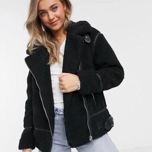 ASOS New Look Teddy Aviator Jacket
